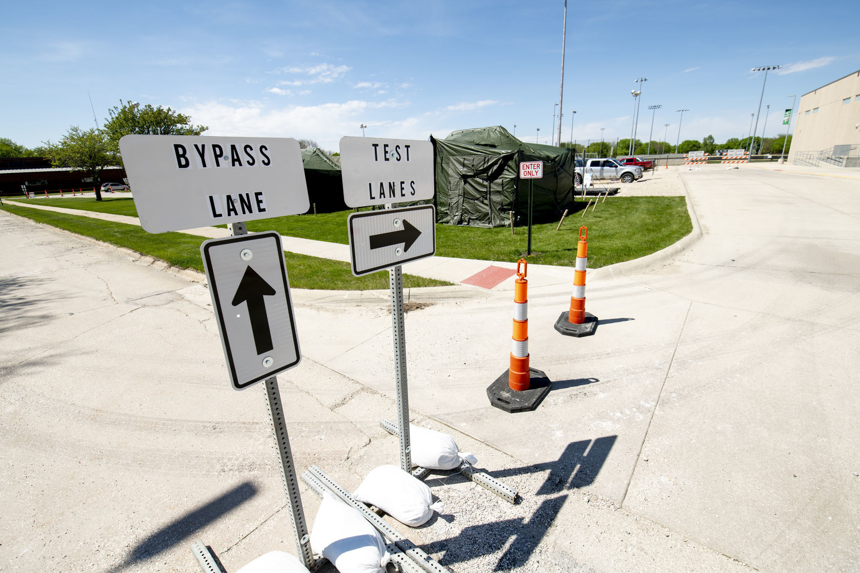 Test Iowa site set up at Storm Lake